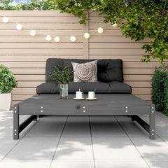 vidaXL Garden Footstool Grey 120x80 cm Solid Wood Pine 3