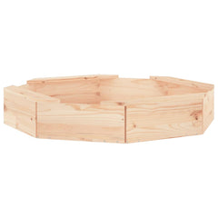 vidaXL Sandbox with Seats Octagon Solid Wood Pine 2
