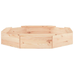 vidaXL Sandbox with Seats Octagon Solid Wood Pine 4