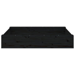 vidaXL Sandbox with Seats Black Square Solid Wood Pine 5