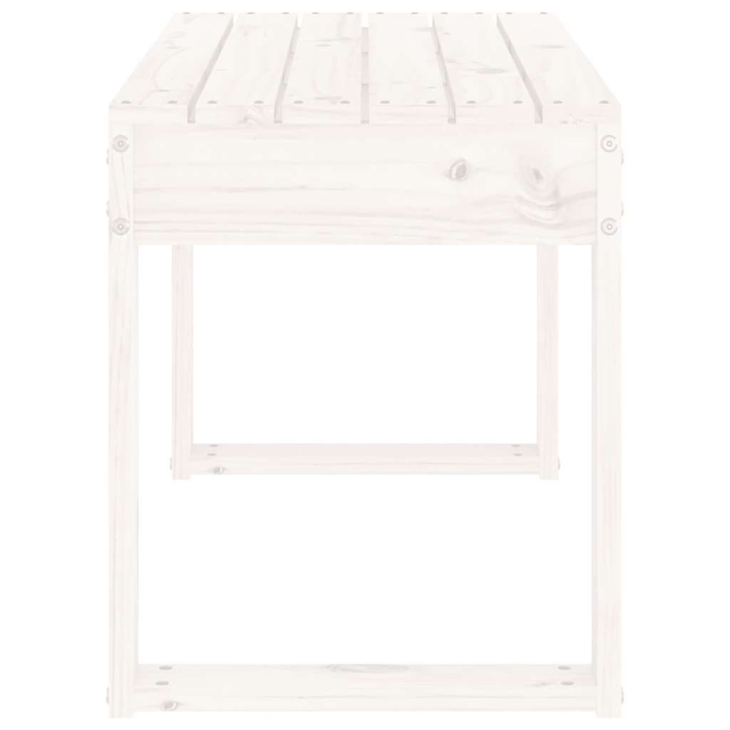 vidaXL Garden Bench White 80x38x45 cm Solid Wood Pine 4