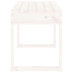 vidaXL Garden Bench White 80x38x45 cm Solid Wood Pine 4