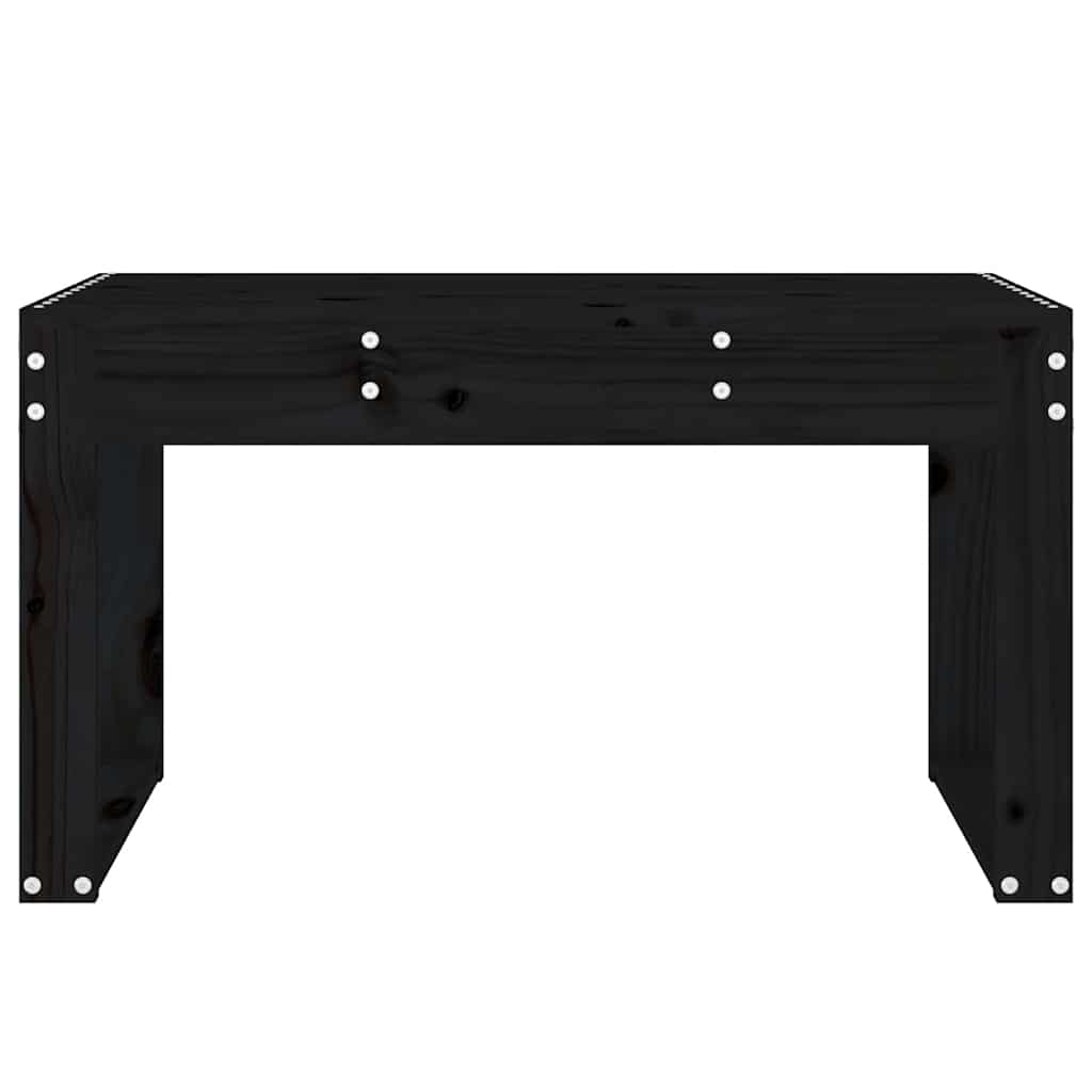 vidaXL Garden Bench Black 80x38x45 cm Solid Wood Pine 3