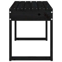 vidaXL Garden Bench Black 80x38x45 cm Solid Wood Pine 4