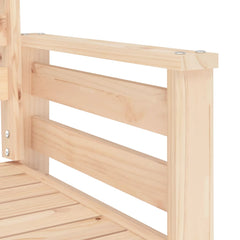 vidaXL Garden Bench with Table 2-Seater Solid Wood Pine 6