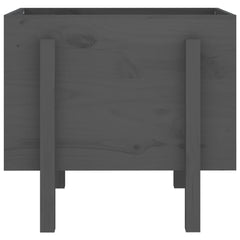 vidaXL Garden Planter Grey 62x50x57 cm Solid Wood Pine 4