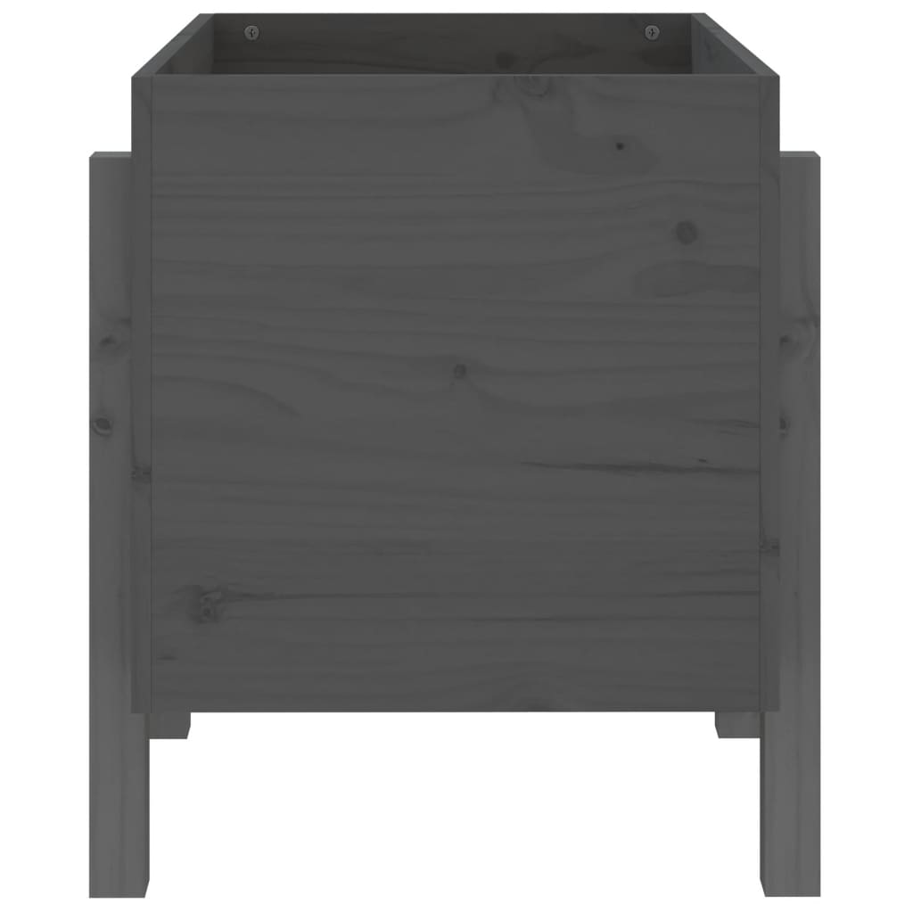 vidaXL Garden Planter Grey 62x50x57 cm Solid Wood Pine 5