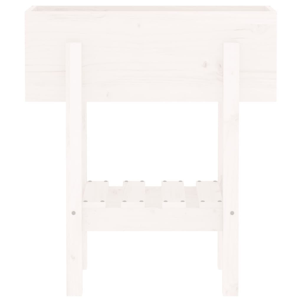 vidaXL Garden Planter White 62x30x69 cm Solid Wood Pine 6