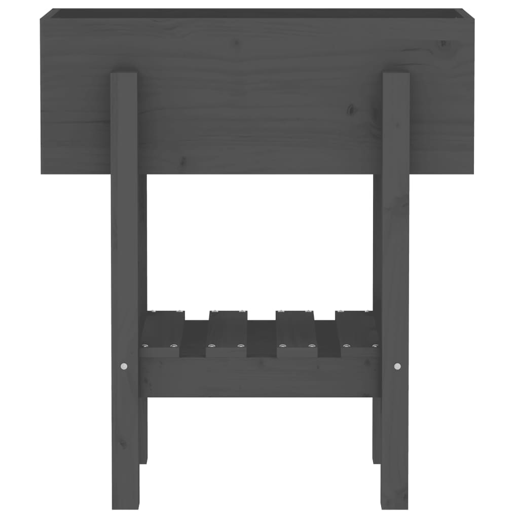 vidaXL Garden Planter Grey 62x30x69 cm Solid Wood Pine 6