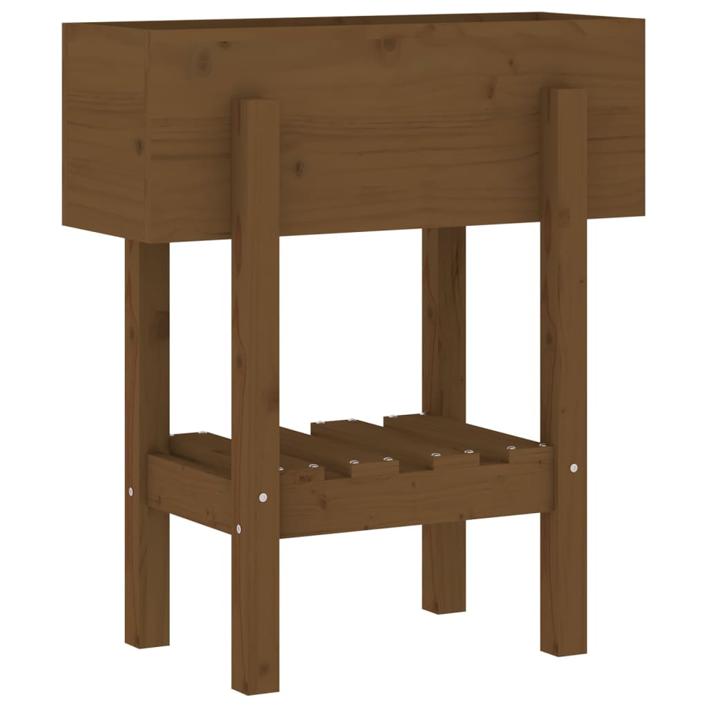 vidaXL Garden Planter Honey Brown 62x30x69 cm Solid Wood Pine 2