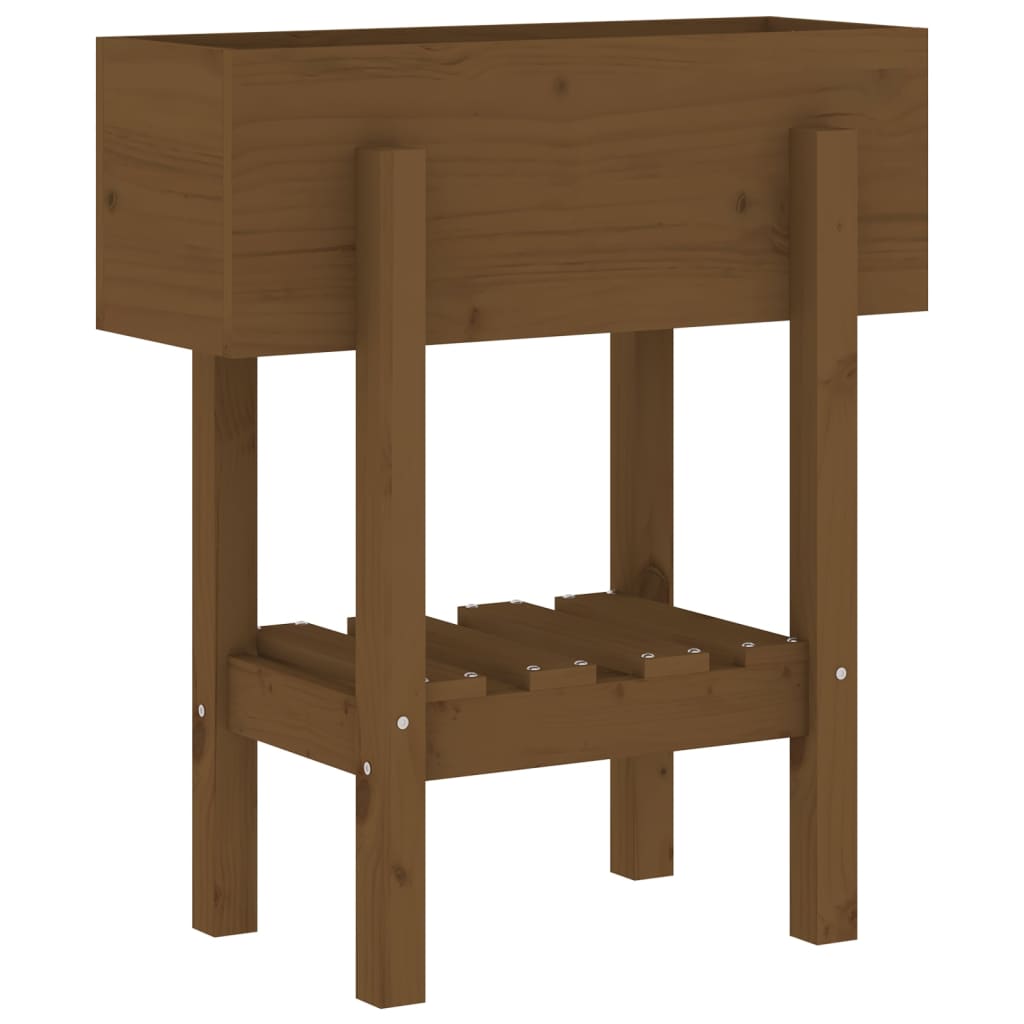 vidaXL Garden Planter Honey Brown 62x30x69 cm Solid Wood Pine 4
