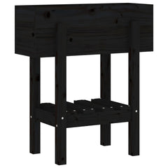 vidaXL Garden Planter Black 62x30x69 cm Solid Wood Pine 2