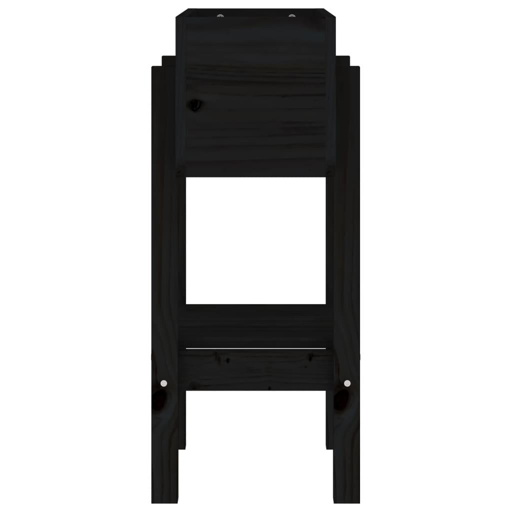 vidaXL Garden Planter Black 62x30x69 cm Solid Wood Pine 5