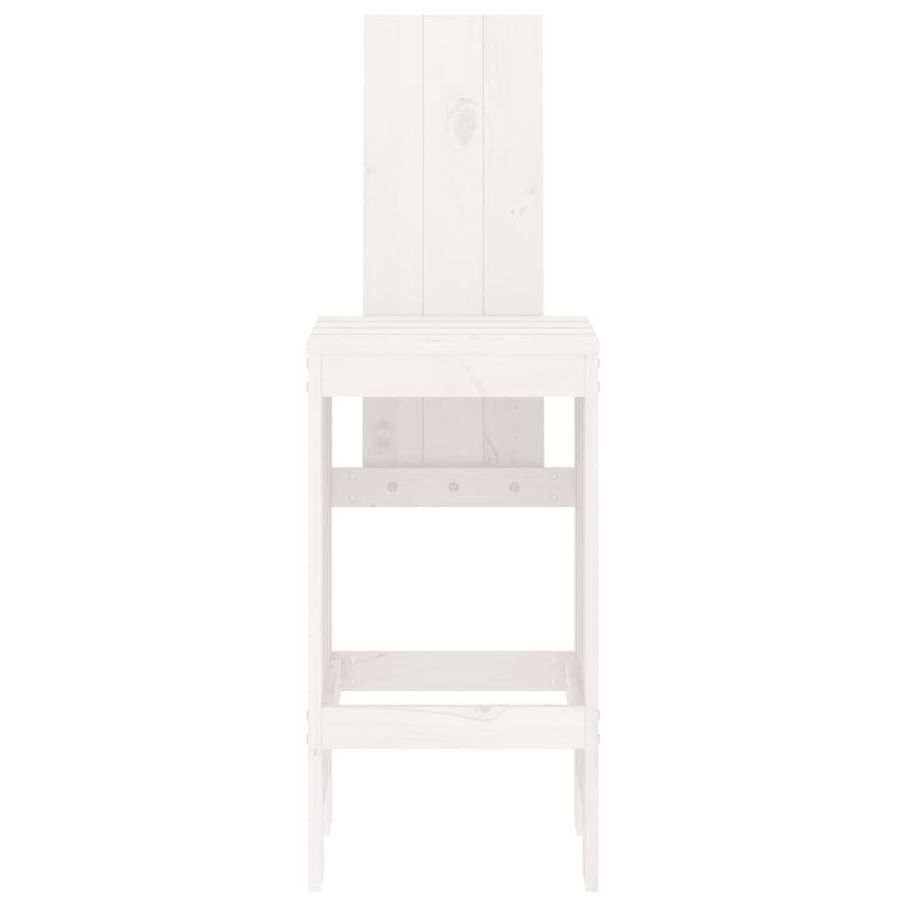vidaXL Bar Stools 2 pcs White 40x42x120 cm Solid Wood Pine 4