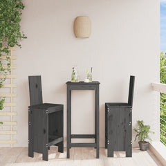 vidaXL Bar Stools 2 pcs Solid Wood Pine