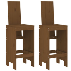 vidaXL Bar Stools 2 pcs Honey Brown 40x42x120 cm Solid Wood Pine 2