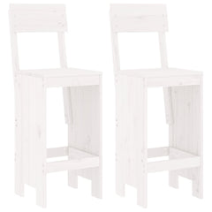 vidaXL Bar Stools 2 pcs White 40x48.5x115.5 cm Solid Wood Pine 2