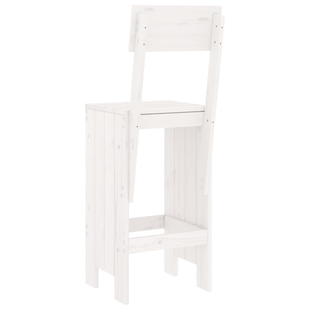vidaXL Bar Stools 2 pcs White 40x48.5x115.5 cm Solid Wood Pine 6