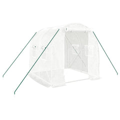 Greenhouse with Steel Frame 8 m² White 2 x 2 x 2 m