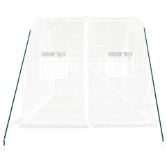 Greenhouse with Steel Frame 6 m² White 3 m 2 m