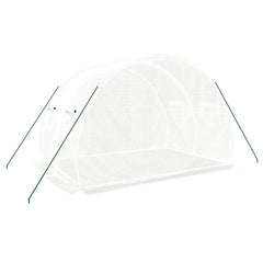 Greenhouse with Steel Frame 6 m² White 3 m 2 m