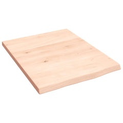 vidaXL Wall Shelf 40x50x2 cm Untreated Solid Wood Oak 2