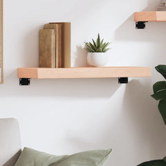 vidaXL Wall Shelf 60x20x6 cm Untreated Solid Wood Oak 3