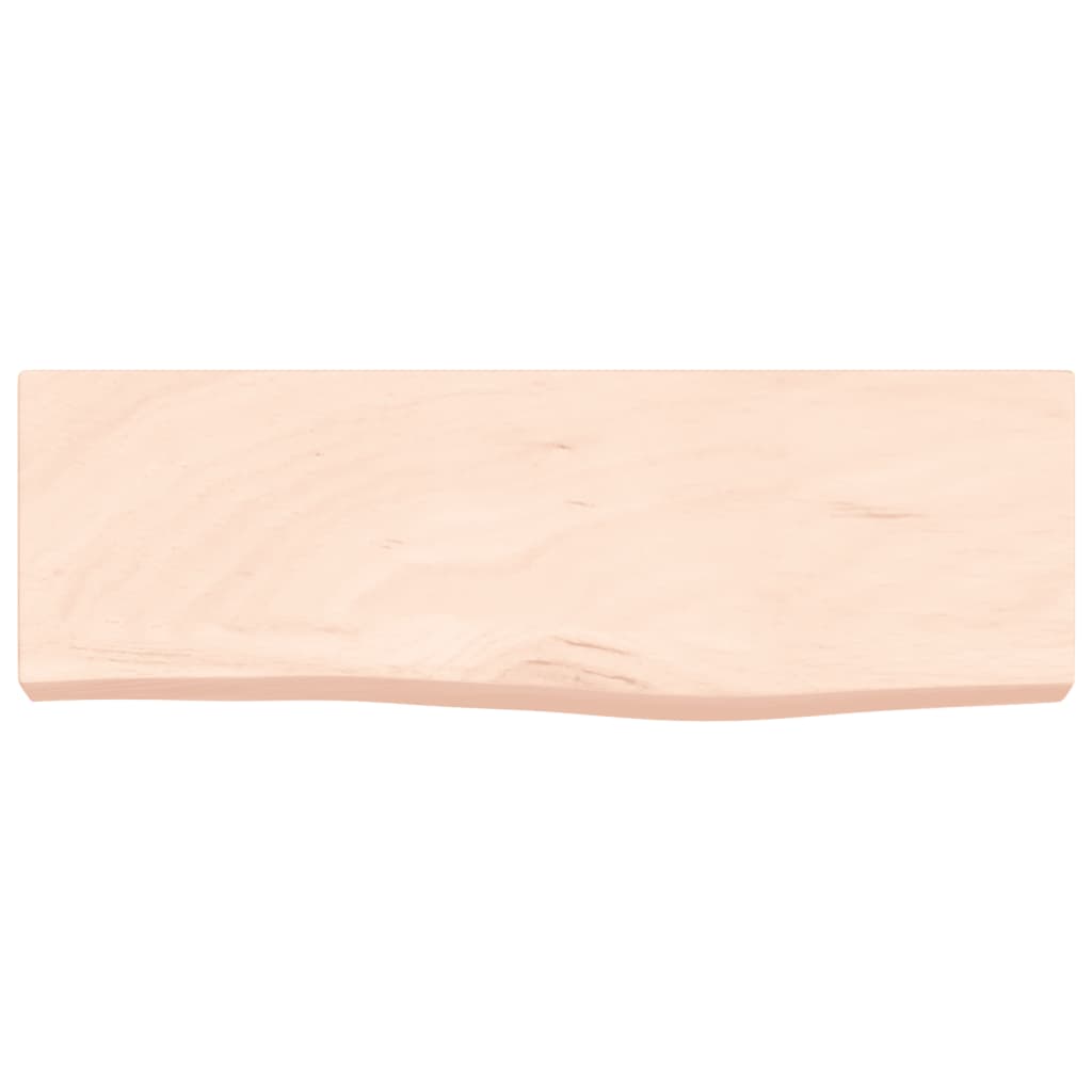 vidaXL Wall Shelf 60x20x6 cm Untreated Solid Wood Oak 4