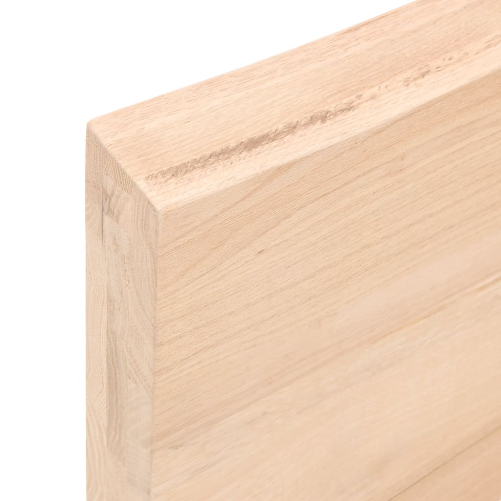 vidaXL Wall Shelf 60x20x6 cm Untreated Solid Wood Oak 6