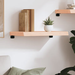 vidaXL Wall Shelf 60x30x(2-6) cm Untreated Solid Wood Oak 3