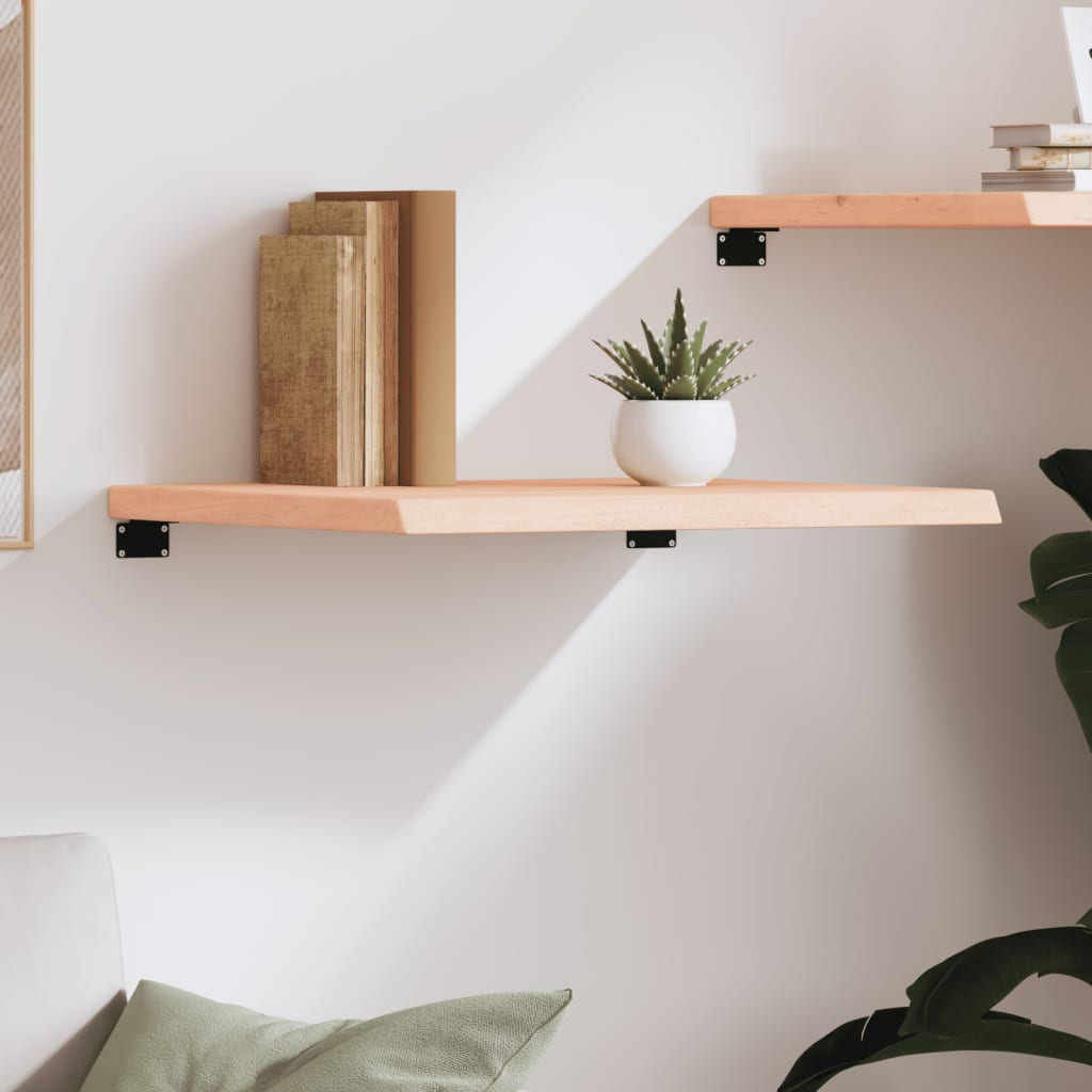 vidaXL Wall Shelf 60x50x(2-4) cm Untreated Solid Wood Oak 3