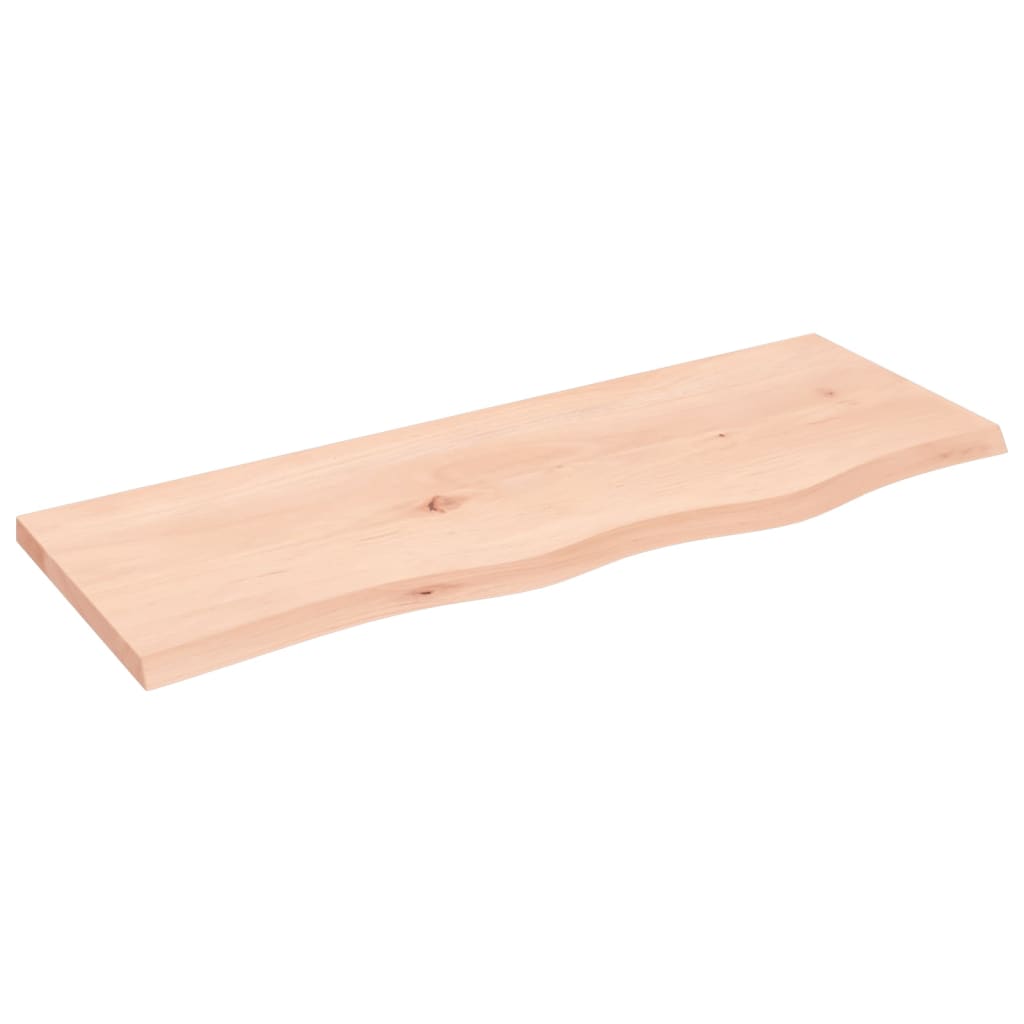 vidaXL Wall Shelf 80x30x2 cm Untreated Solid Wood Oak 2