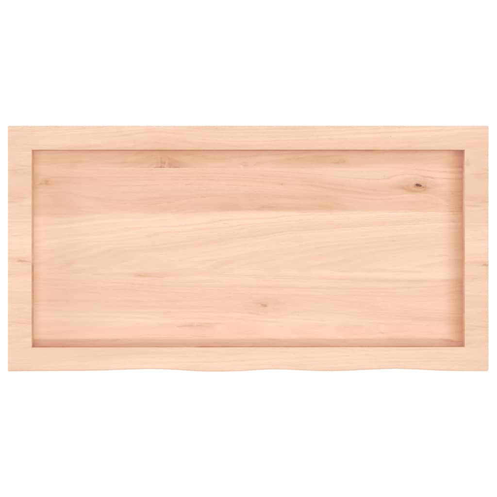 vidaXL Wall Shelf 80x40x(2-4) cm Untreated Solid Wood Oak 5