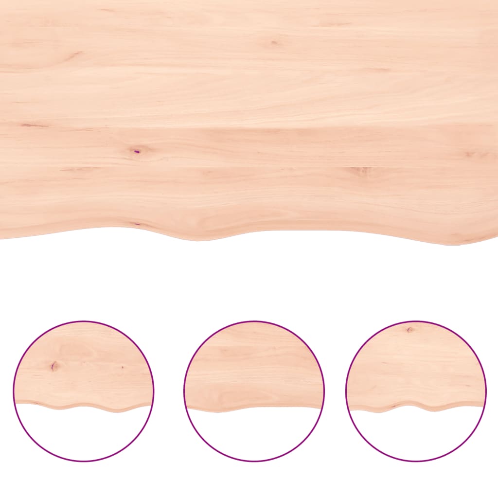 vidaXL Wall Shelf 80x40x(2-6) cm Untreated Solid Wood Oak 6