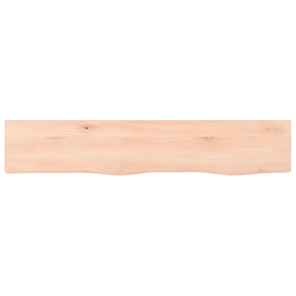 vidaXL Wall Shelf 100x20x2 cm Untreated Solid Wood Oak 4
