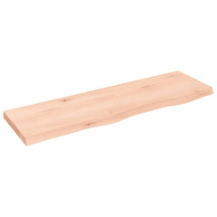 vidaXL Wall Shelf 100x30x(2-4) cm Untreated Solid Wood Oak 2