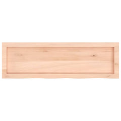 vidaXL Wall Shelf 100x30x(2-4) cm Untreated Solid Wood Oak 5