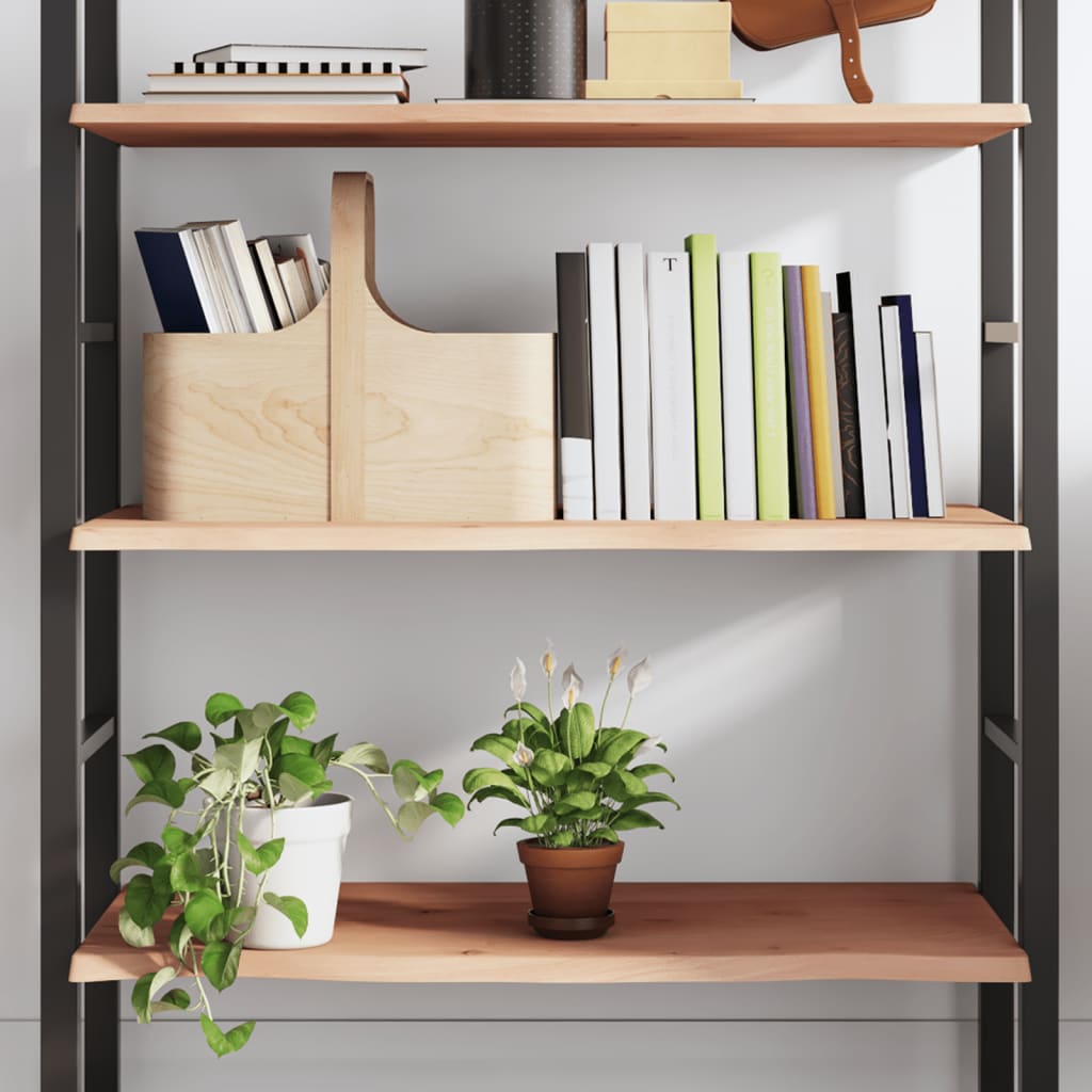 Wall Shelf Untreated Solid Wood Oak Natural Height Width