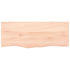 vidaXL Wall Shelf 100x40x(2-4) cm Untreated Solid Wood Oak 4