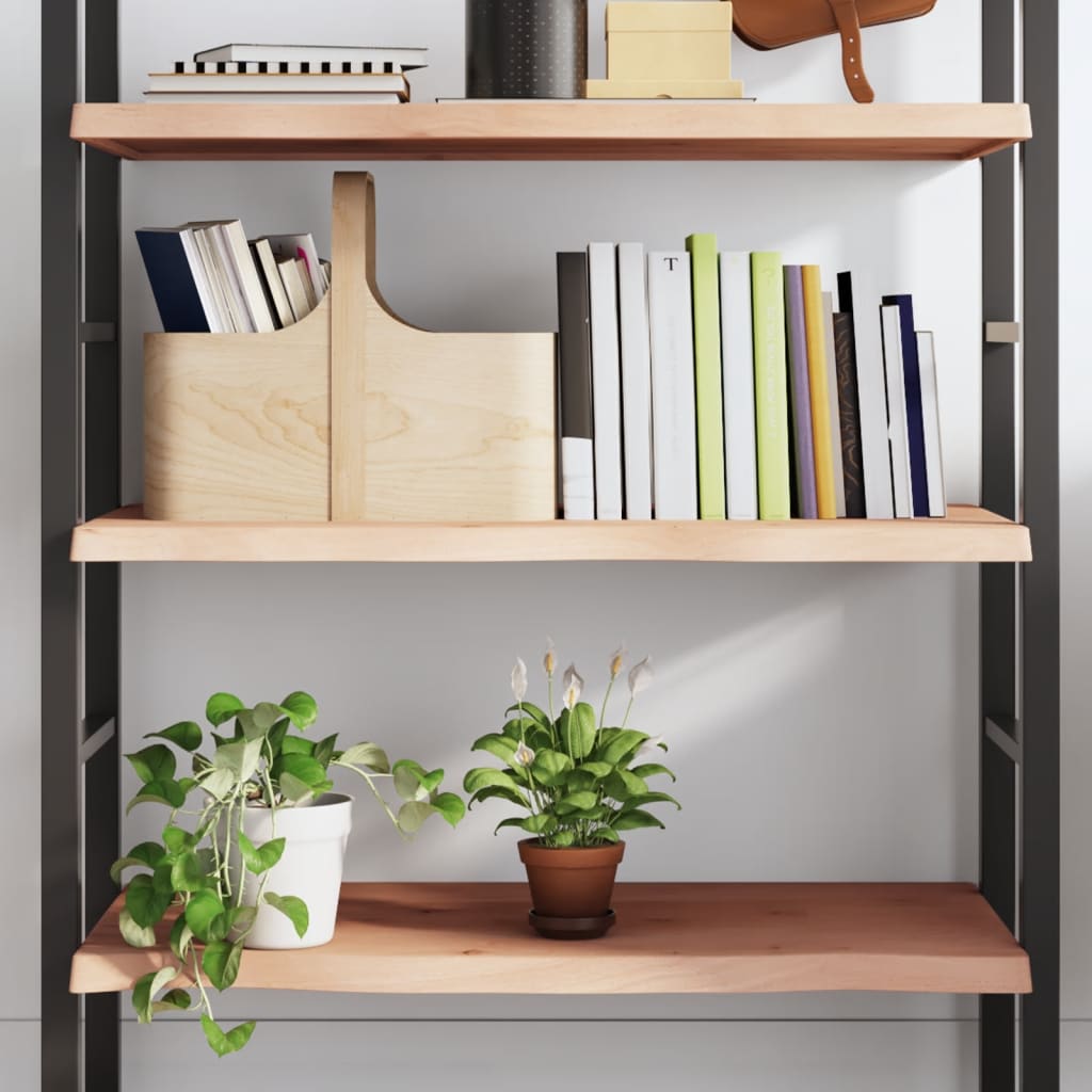 vidaXL Wall Shelf 100x40x(2-4) cm Untreated Solid Wood Oak 1