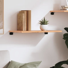 Wall Shelf Treated Solid Wood Oak Light Brown Height 2 cm Width 60 cm 40 cm