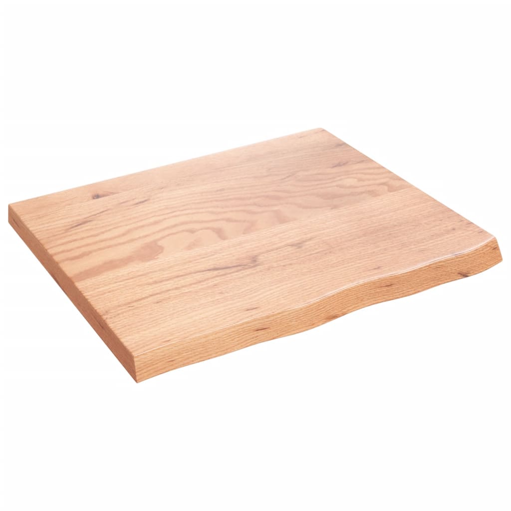 vidaXL Wall Shelf Light Brown 60x50x(2-4) cm Treated Solid Wood Oak 2