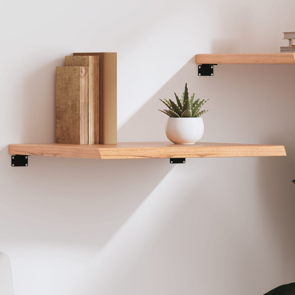 vidaXL Wall Shelf Light Brown 60x50x(2-4) cm Treated Solid Wood Oak 1