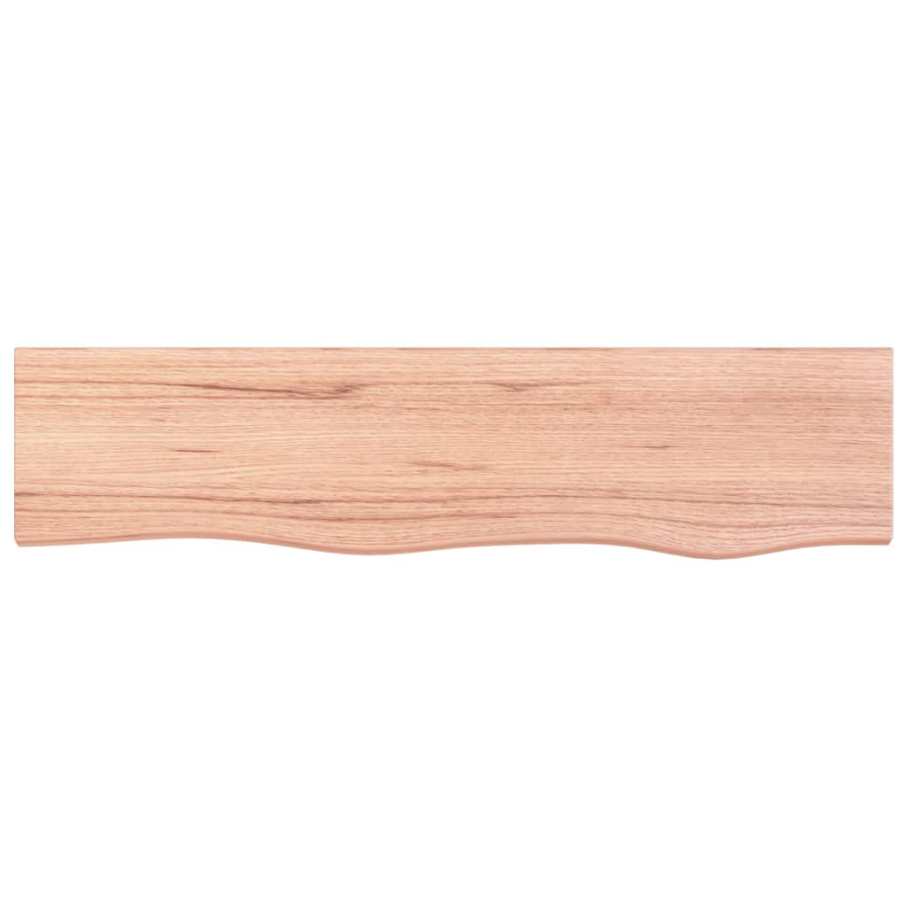 vidaXL Wall Shelf Light Brown 80x20x2 cm Treated Solid Wood Oak 4