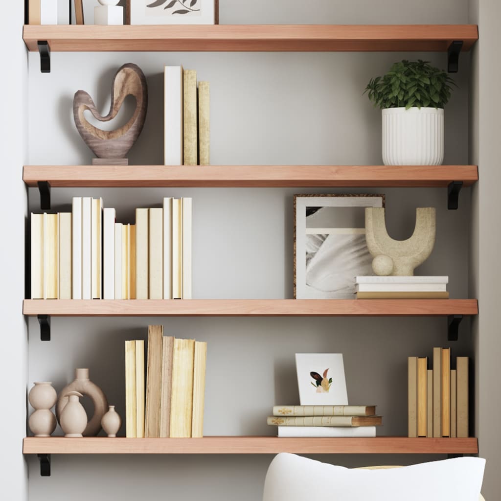 vidaXL Wall Shelf 40x30x(2-4) Treated Solid Wood Oak Light Brown