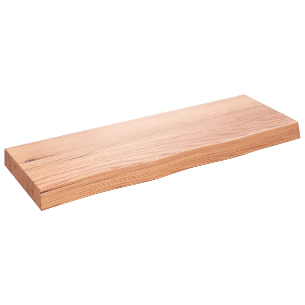vidaXL Wall Shelf Light Brown 80x30x(2-6) cm Treated Solid Wood Oak 2