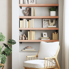 vidaXL Wall Shelf Light Brown 80x30x(2-6) cm Treated Solid Wood Oak 3
