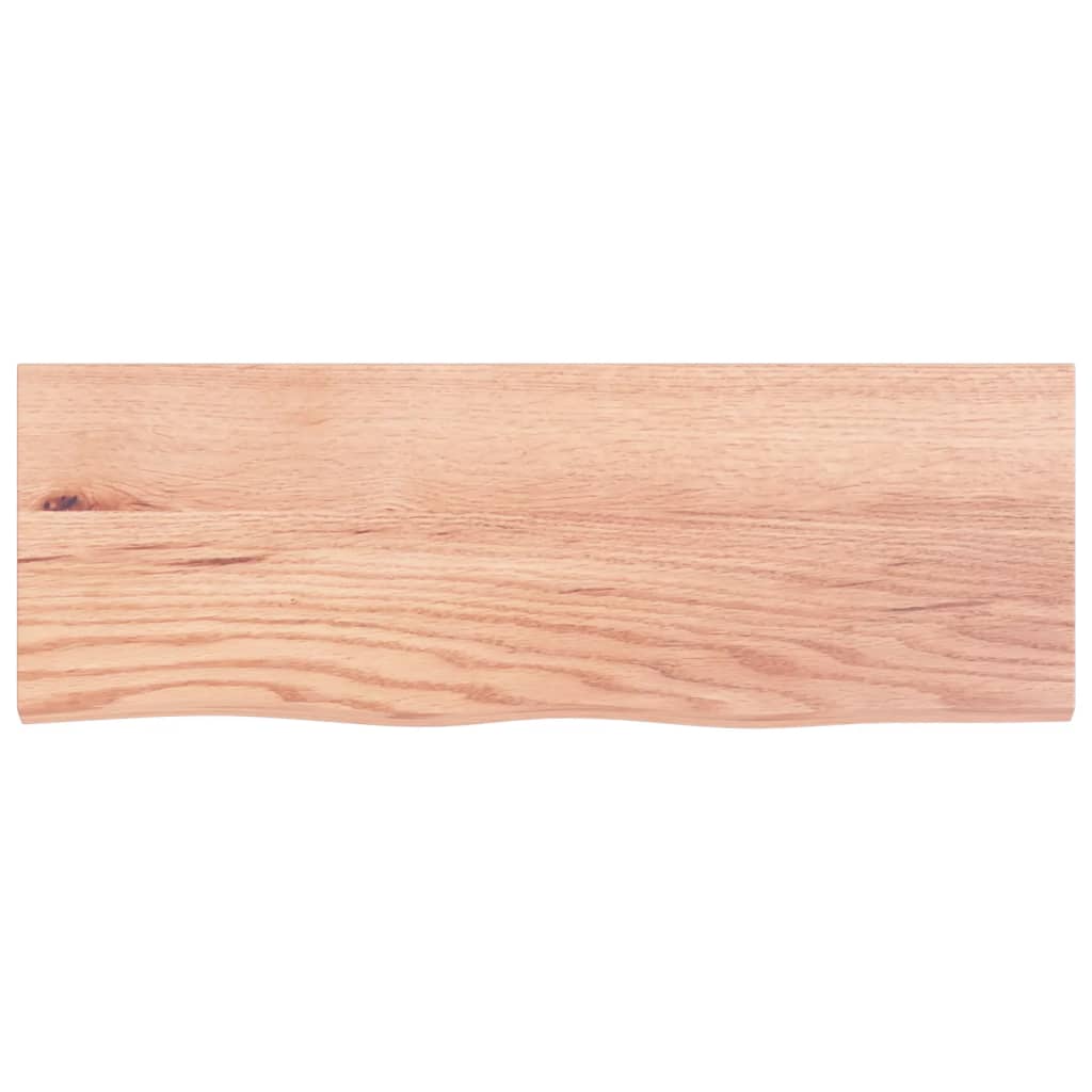vidaXL Wall Shelf Light Brown 80x30x(2-6) cm Treated Solid Wood Oak 4