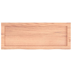 vidaXL Wall Shelf Light Brown 80x30x(2-6) cm Treated Solid Wood Oak 5