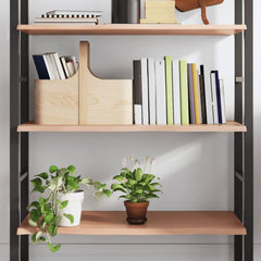Wall Shelf Treated Solid Wood Oak Light Brown Height 2 cm Width 80 cm 50 cm